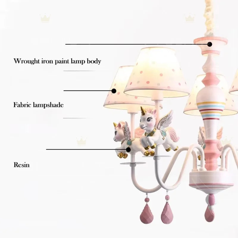 Uniluxe™ Princess Room Unicorn Chandelier