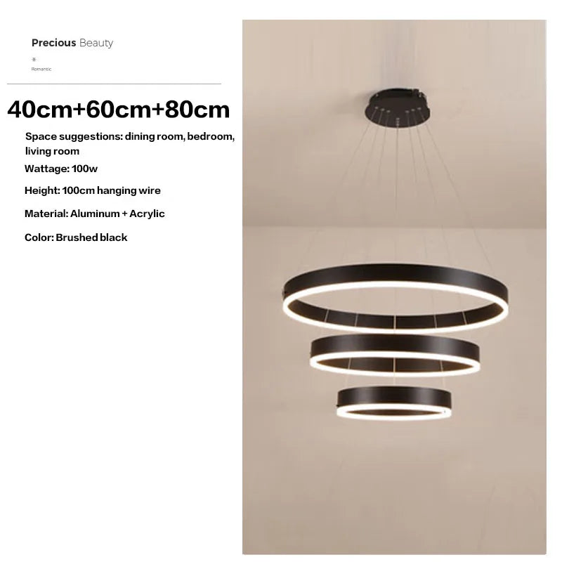 HaloLuxe™ Modern Ring Chandelier