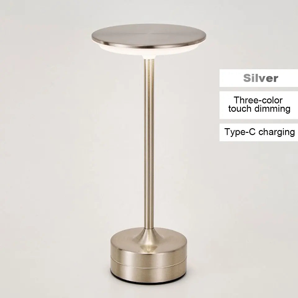 Aurelo™ Crystal Touch Lamp – USB Rechargeable Dimmable Light