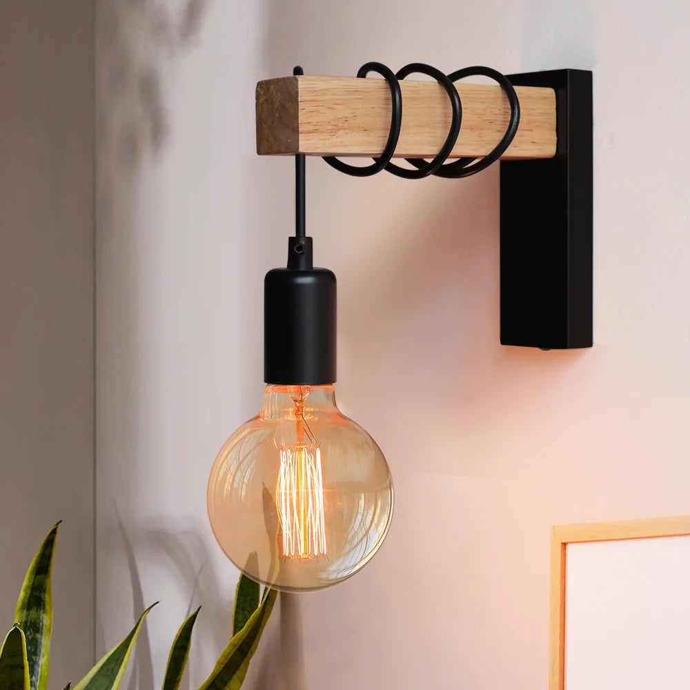 ForgeGlow™ Industrial Wall Lamp – Matte Black Metal