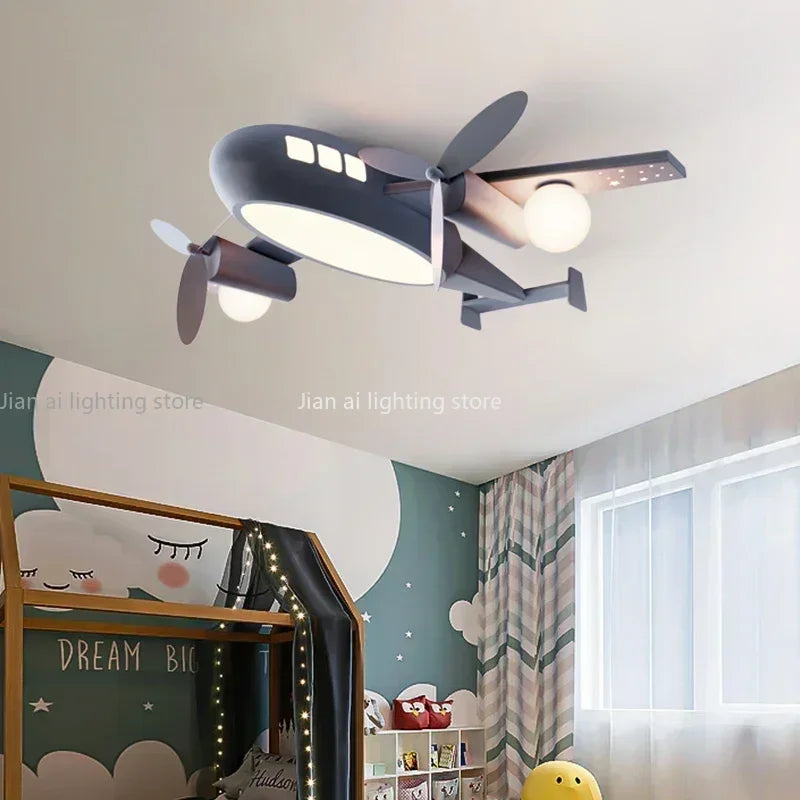 SkyJet™ Kids' Ceiling Lamp – Creative Airplane Chandelier