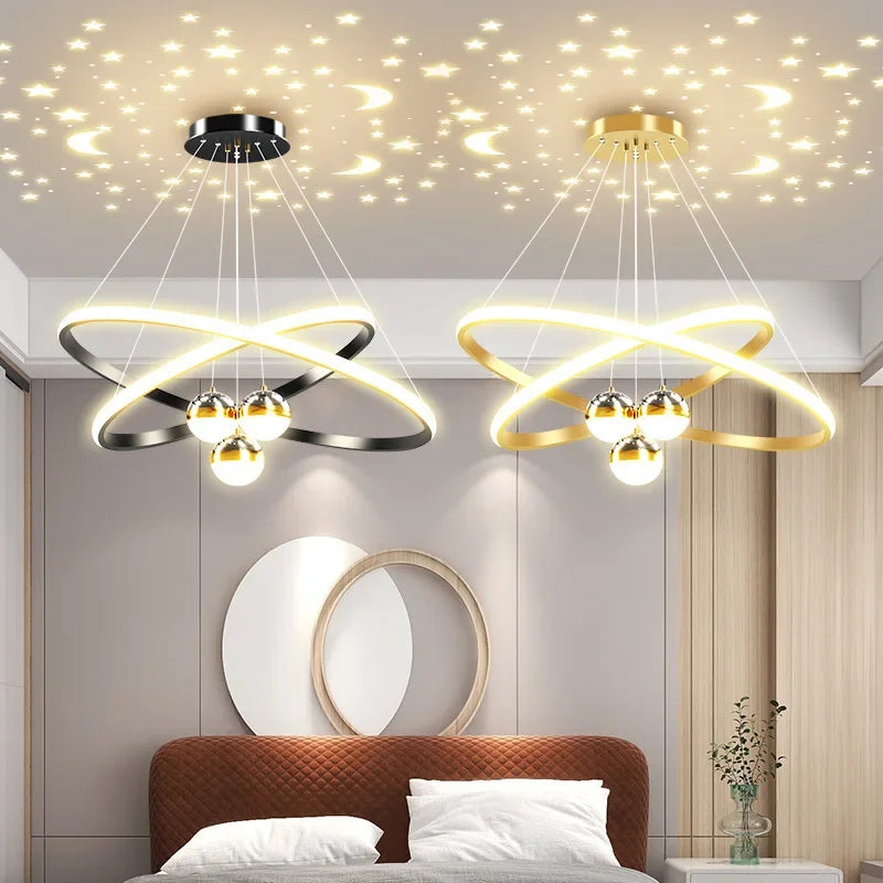 StellarGlow™ Nordic Starry Projection Chandelier