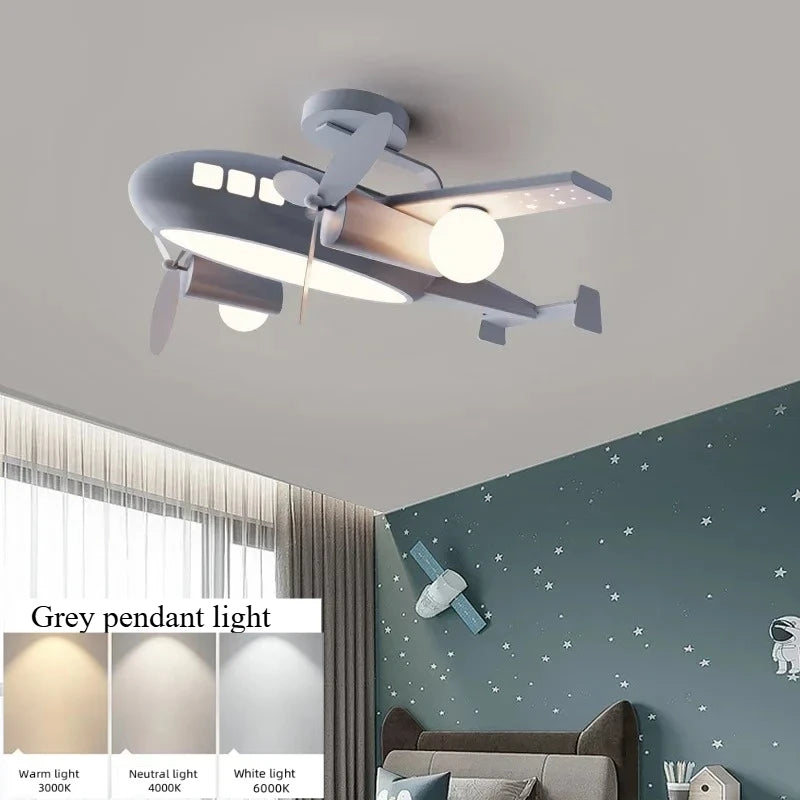 SkyJet™ Kids' Ceiling Lamp – Creative Airplane Chandelier
