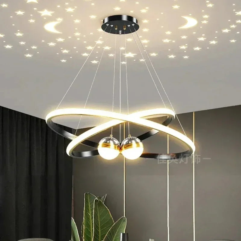 StellarGlow™ Nordic Starry Projection Chandelier