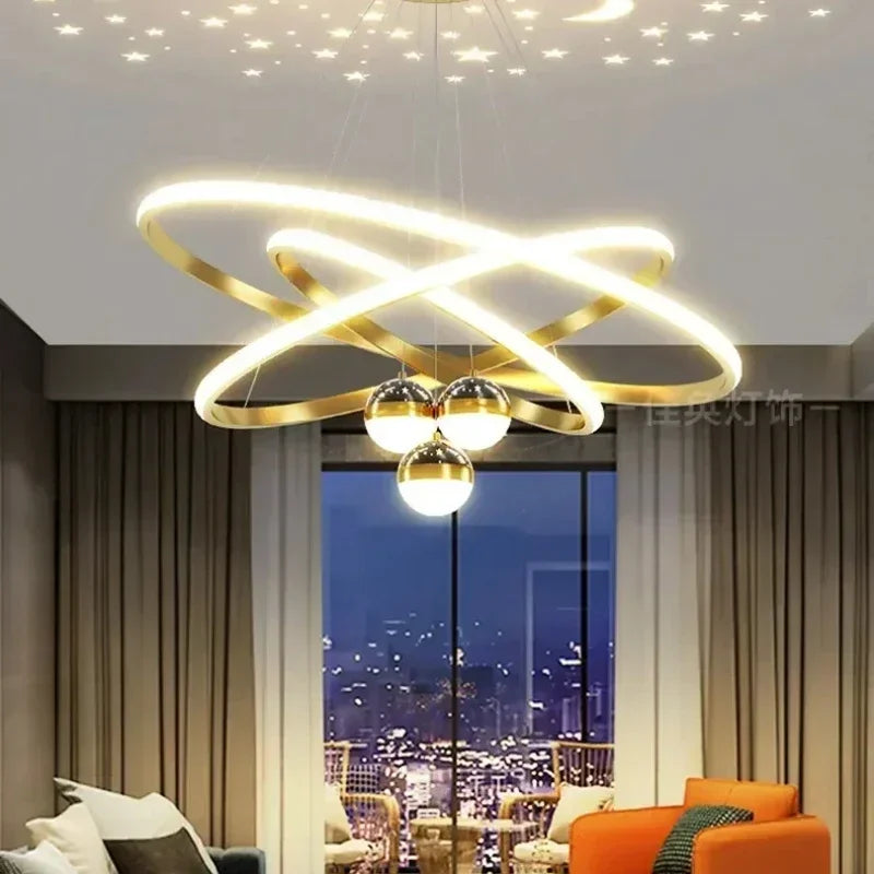 StellarGlow™ Nordic Starry Projection Chandelier