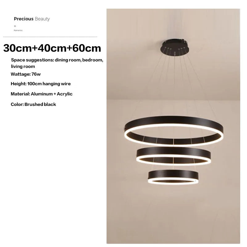 HaloLuxe™ Modern Ring Chandelier