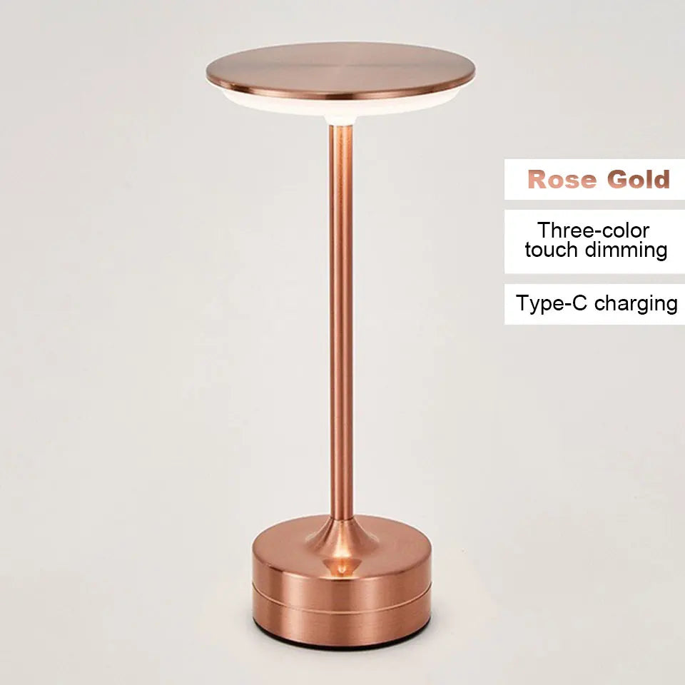 Aurelo™ Crystal Touch Lamp – USB Rechargeable Dimmable Light