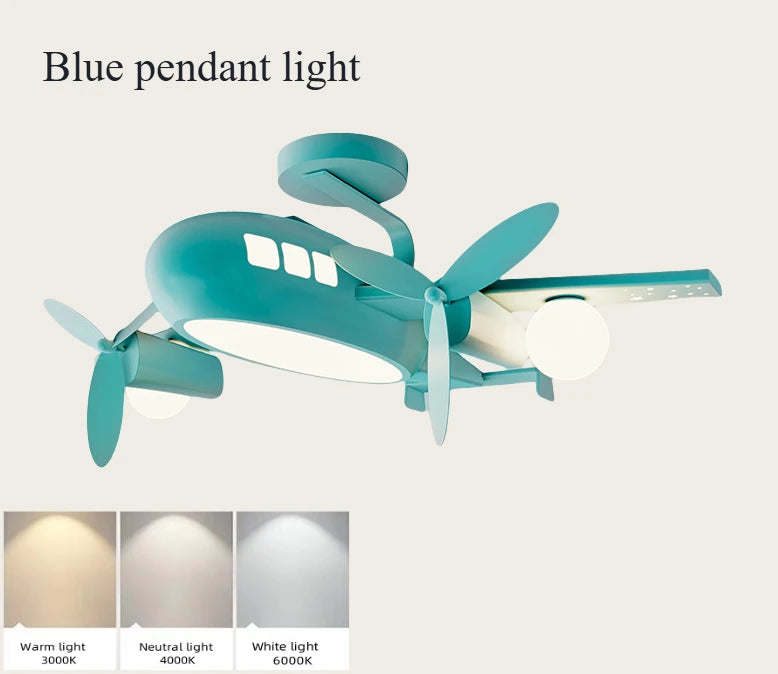 SkyJet™ Kids' Ceiling Lamp – Creative Airplane Chandelier