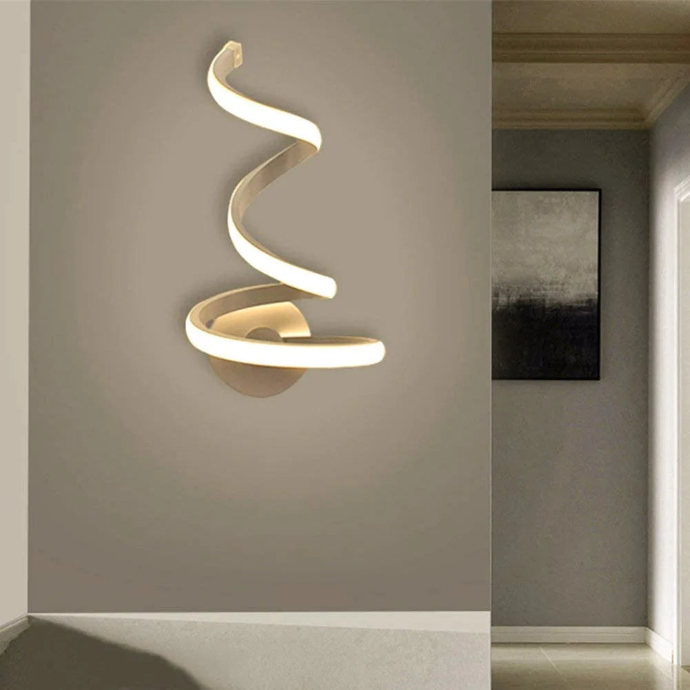 SpiraGlow™ LED Spiral Table Lamp – Modern Art Light