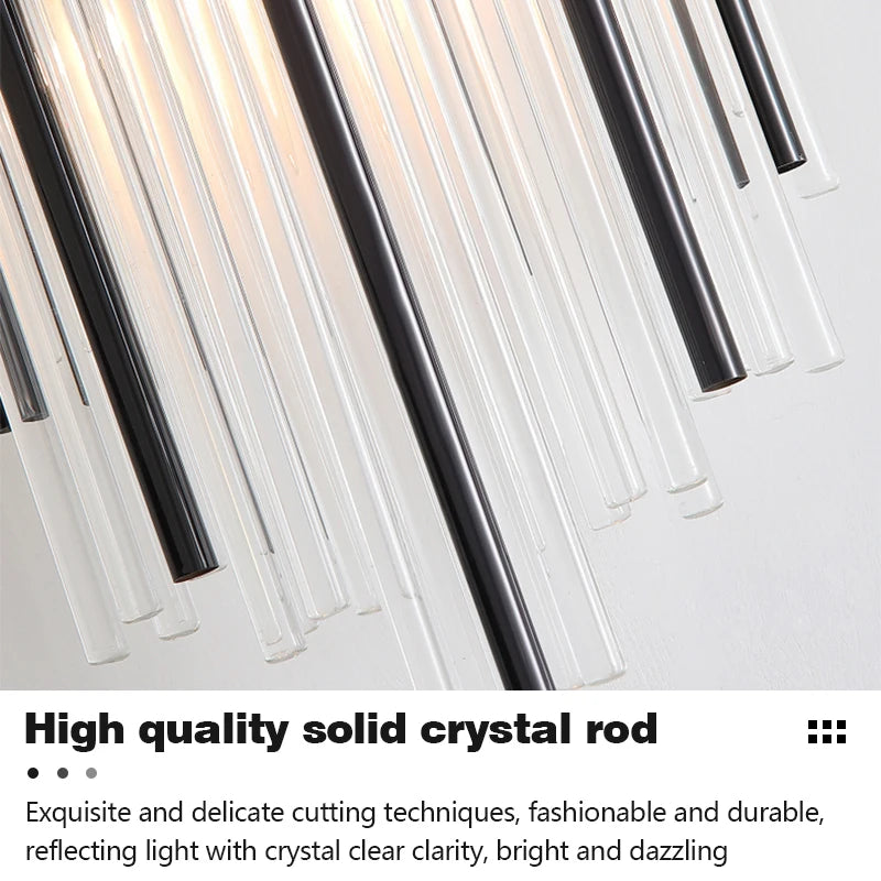 VetraLux™ Wall Light – Titanium Crystal Elegance