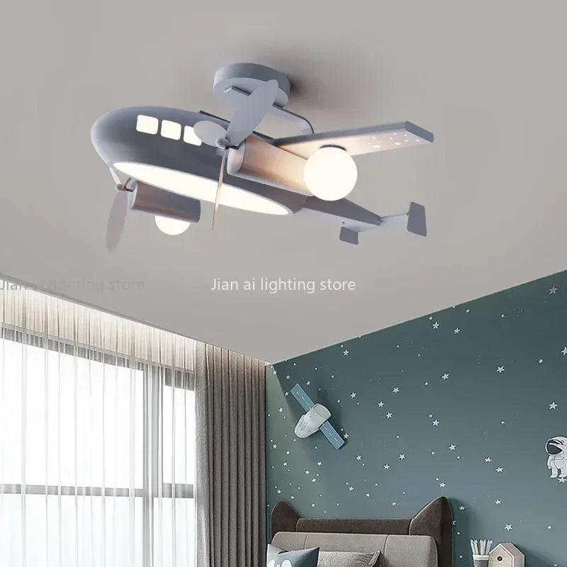 SkyJet™ Kids' Ceiling Lamp – Creative Airplane Chandelier