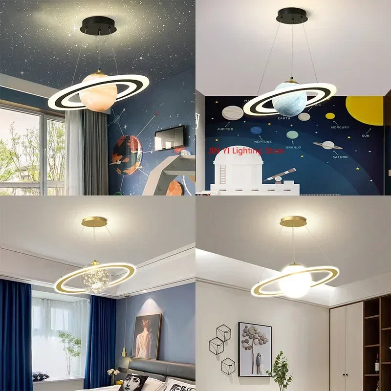 Aetheria™ Planet Pendant Light – Cosmic Elegance for Modern Interiors