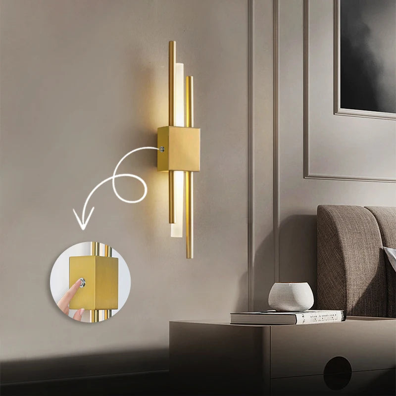 Lunara™ DualGlow Wall Light – Nordic Gold Edition