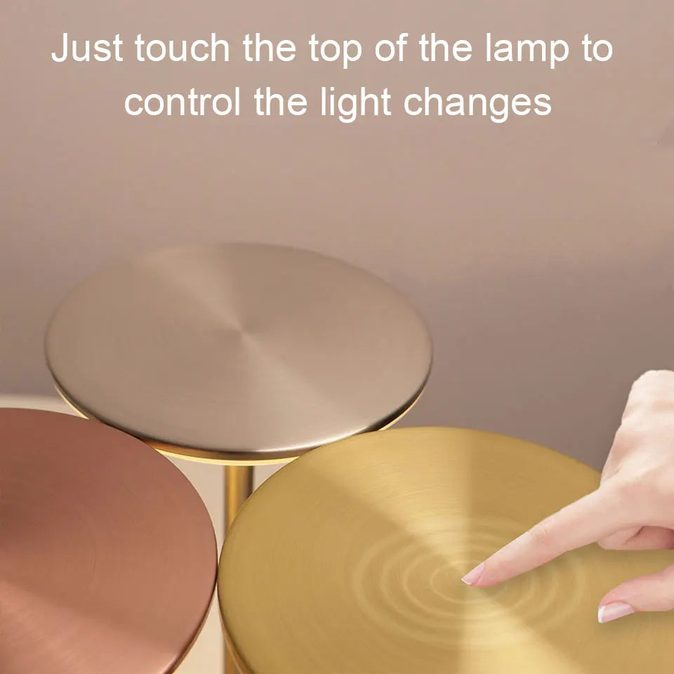 Aurelo™ Crystal Touch Lamp – USB Rechargeable Dimmable Light