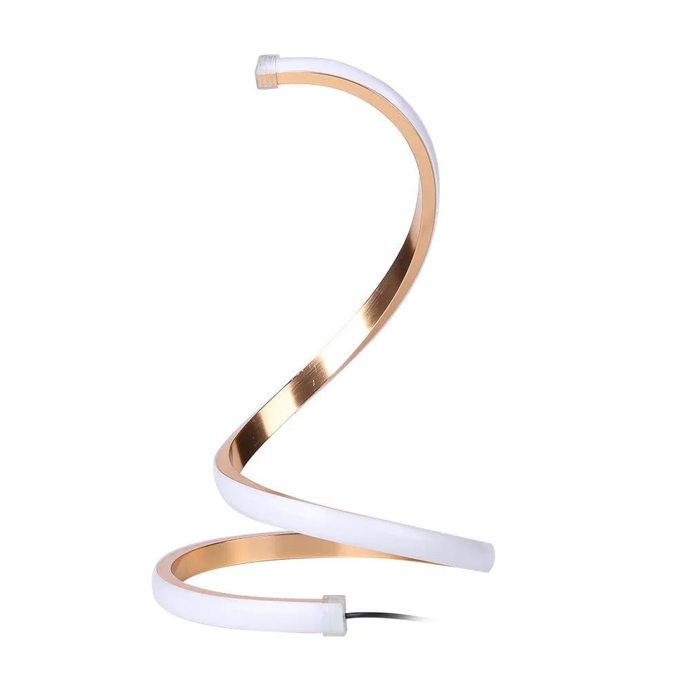 SpiraGlow™ LED Spiral Table Lamp – Modern Art Light