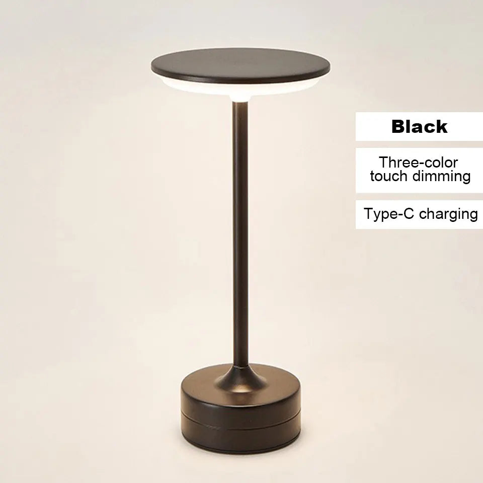 Aurelo™ Crystal Touch Lamp – USB Rechargeable Dimmable Light