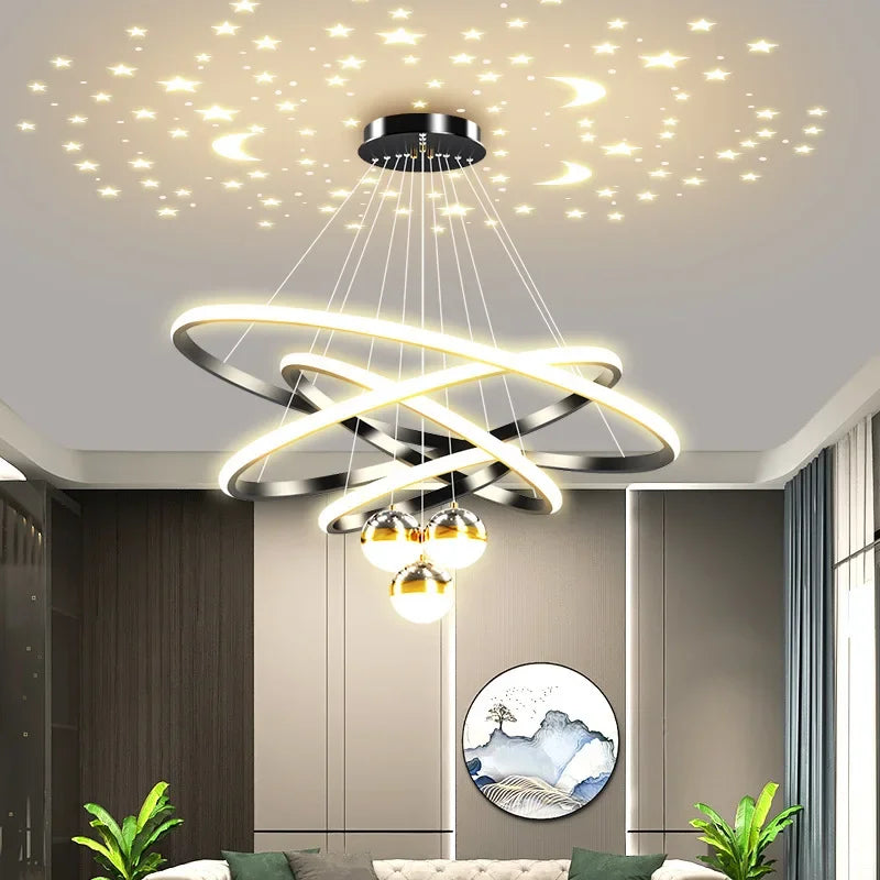 StellarGlow™ Nordic Starry Projection Chandelier