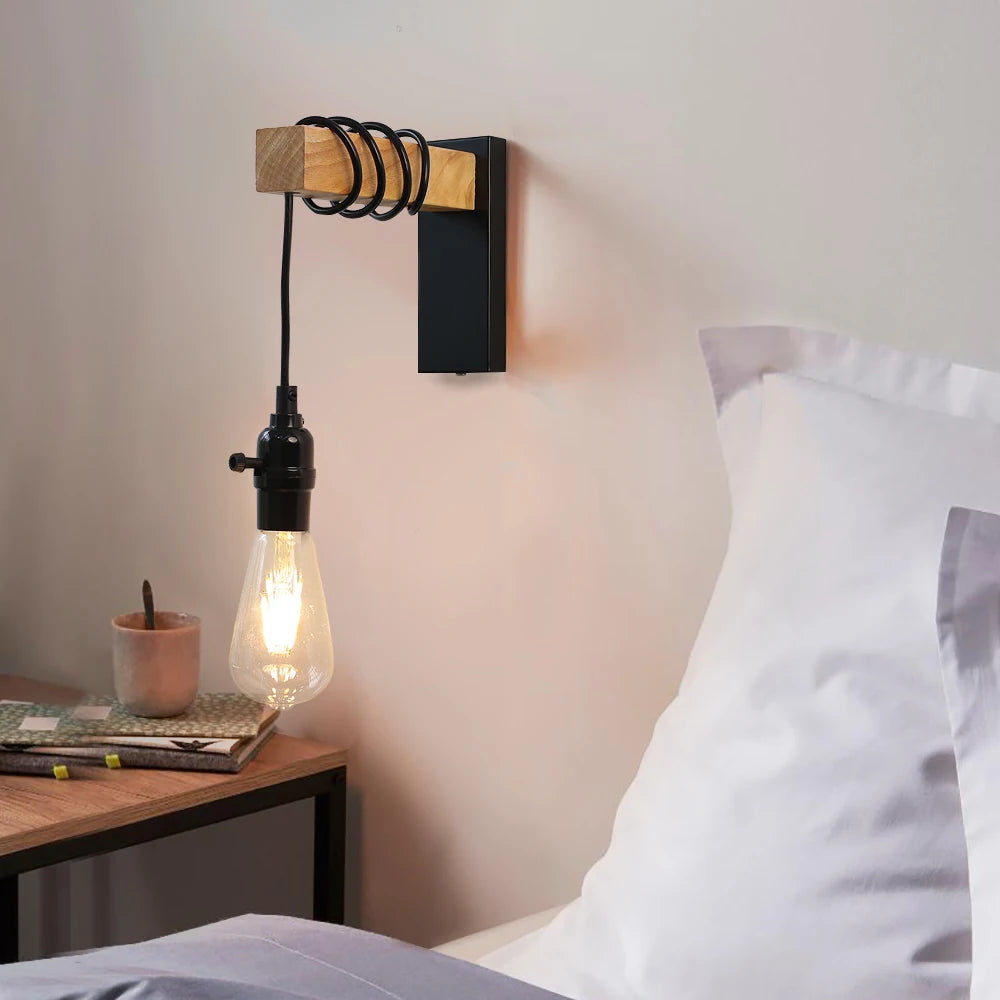 ForgeGlow™ Industrial Wall Lamp – Matte Black Metal