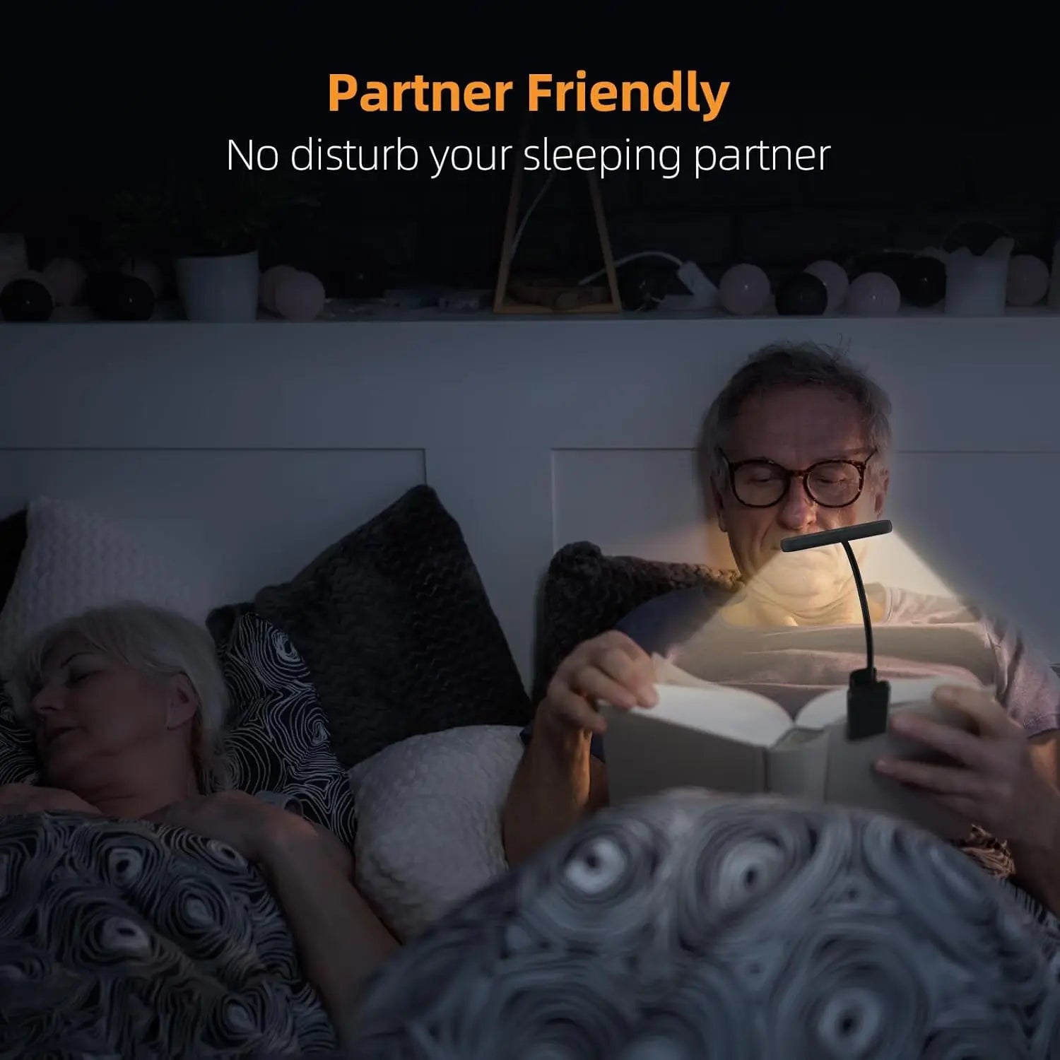 LumaClip™ Rechargeable Book Light – 3 Colour Modes