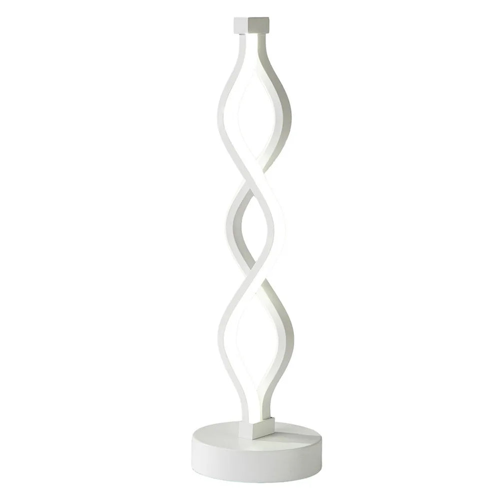 SpiraGlow™ LED Spiral Table Lamp – Modern Art Light