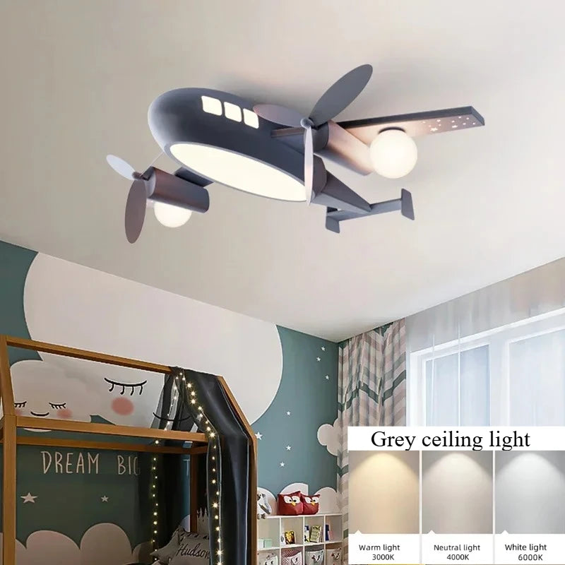 SkyJet™ Kids' Ceiling Lamp – Creative Airplane Chandelier