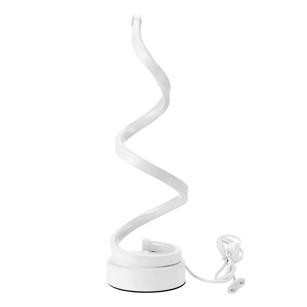 SpiraGlow™ LED Spiral Table Lamp – Modern Art Light